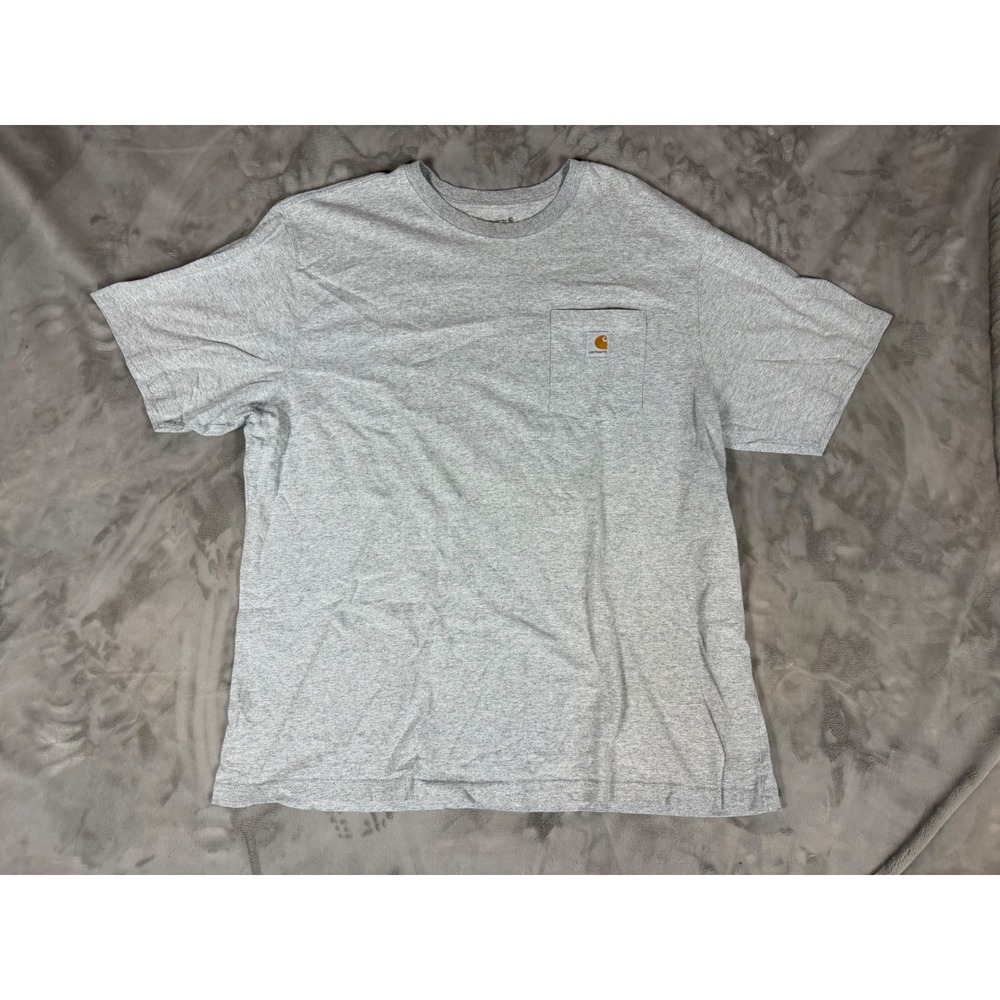 Carhartt K87 Loose Fit Pocket T-Shirt Mens XL Heather Grey Short Sleeve Tee